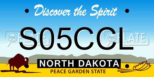S05CCL North Dakota License Plate