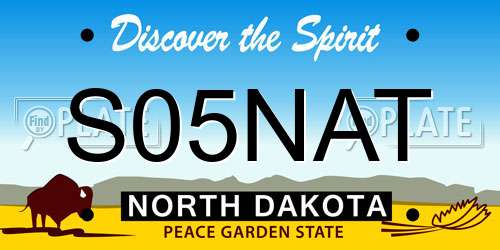 S05NAT North Dakota License Plate