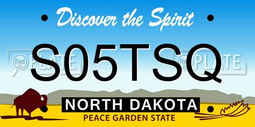 S05TSQ North Dakota License Plate