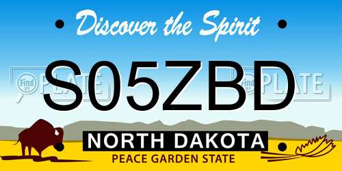 S05ZBD North Dakota License Plate