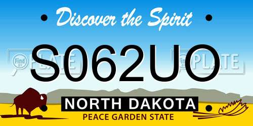 S062UO North Dakota License Plate
