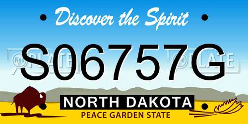 S06757G North Dakota License Plate