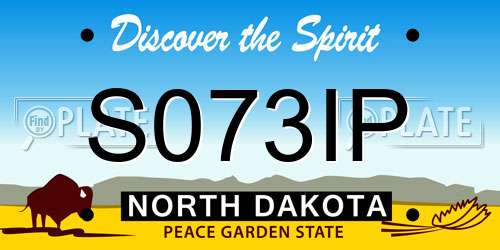 S073IP North Dakota License Plate