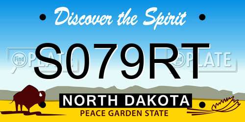 S079RT North Dakota License Plate