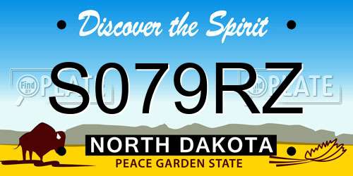 S079RZ North Dakota License Plate