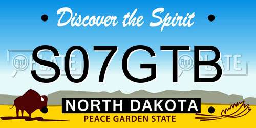 S07GTB North Dakota License Plate