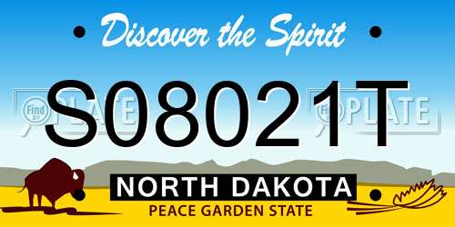 S08021T North Dakota License Plate
