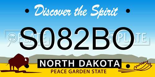 S082BO North Dakota License Plate