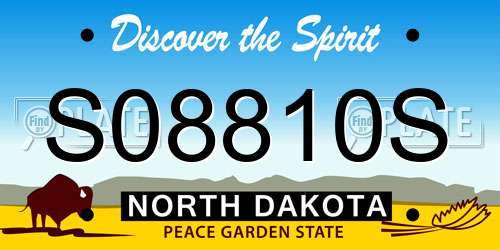 S08810S North Dakota License Plate