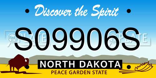 S09906S North Dakota License Plate