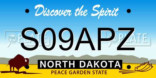 S09APZ North Dakota License Plate
