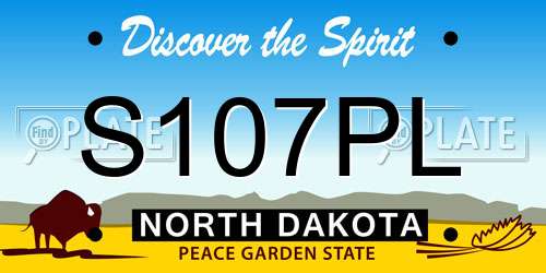 S107PL North Dakota License Plate