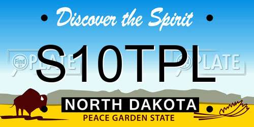 S10TPL North Dakota License Plate