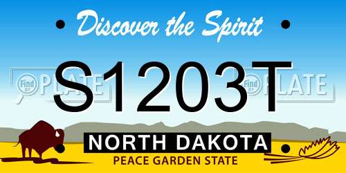 S1203T North Dakota License Plate