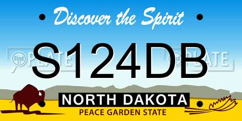 S124DB North Dakota License Plate