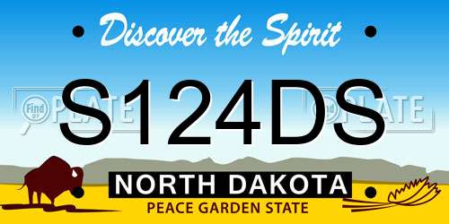 S124DS North Dakota License Plate