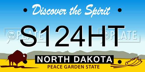S124HT North Dakota License Plate