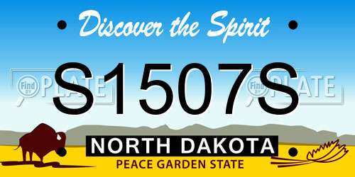 S1507S North Dakota License Plate