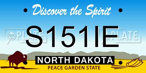 S151IE North Dakota License Plate