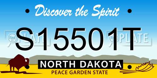 S15501T North Dakota License Plate