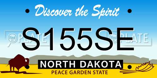 S155SE North Dakota License Plate
