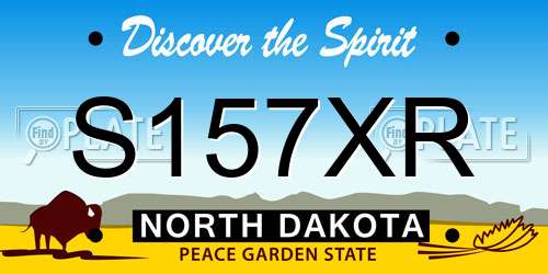 S157XR North Dakota License Plate