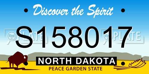 S158017 North Dakota License Plate