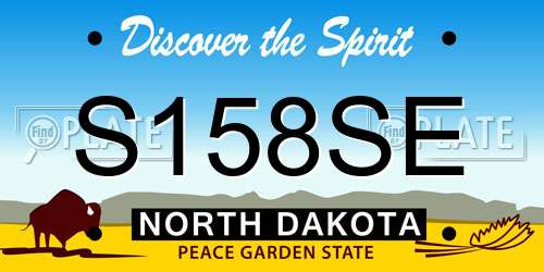 S158SE North Dakota License Plate