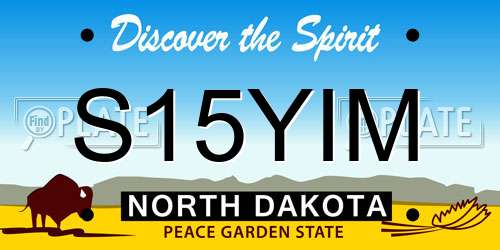 S15YIM North Dakota License Plate