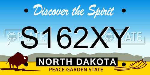 S162XY North Dakota License Plate