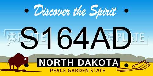 S164AD North Dakota License Plate