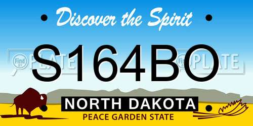 S164BO North Dakota License Plate