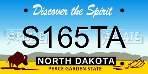 S165TA North Dakota License Plate