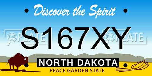 S167XY North Dakota License Plate