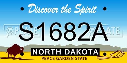 S1682A North Dakota License Plate