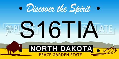 S16TIA North Dakota License Plate
