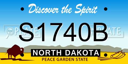 S1740B North Dakota License Plate