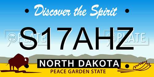 S17AHZ North Dakota License Plate