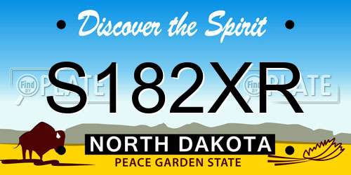 S182XR North Dakota License Plate