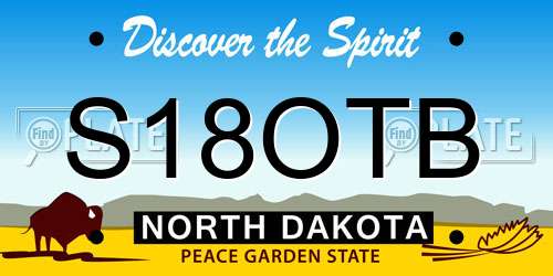 S18OTB North Dakota License Plate