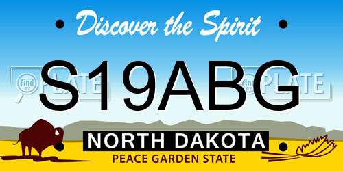 S19ABG North Dakota License Plate