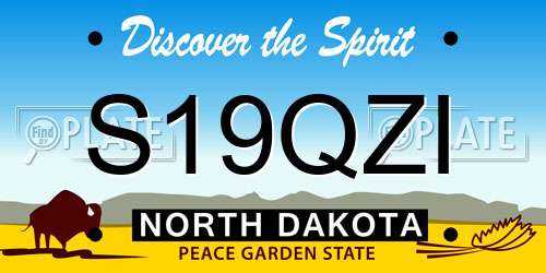 S19QZI North Dakota License Plate