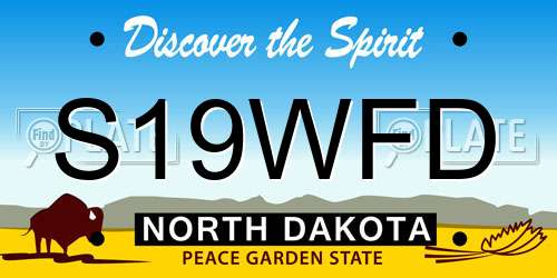 S19WFD North Dakota License Plate