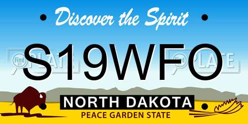 S19WFO North Dakota License Plate