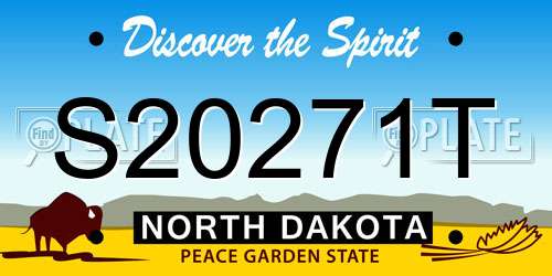 S20271T North Dakota License Plate