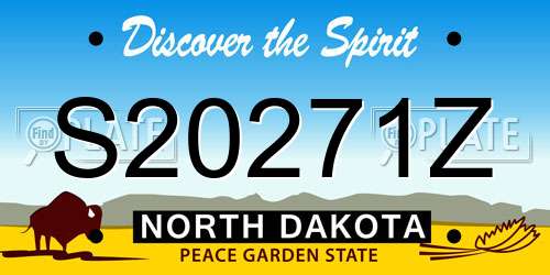 S20271Z North Dakota License Plate