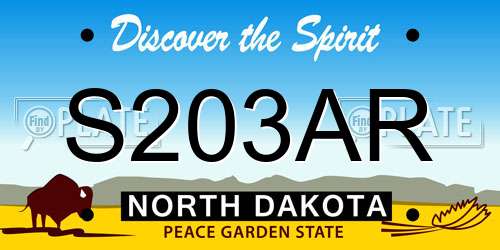 S203AR North Dakota License Plate