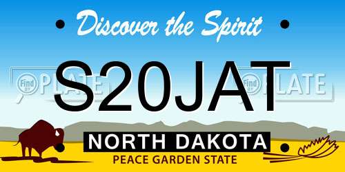 S20JAT North Dakota License Plate