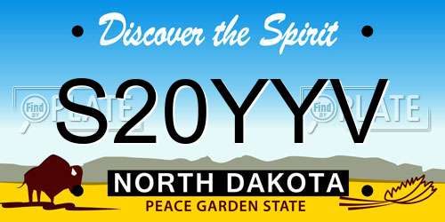 S20YYV North Dakota License Plate