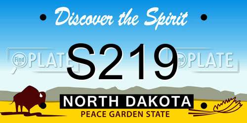S219 North Dakota License Plate